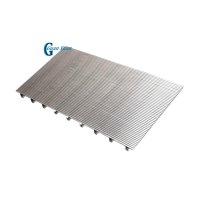 Wedge wire slotted screen basket curved micron screens